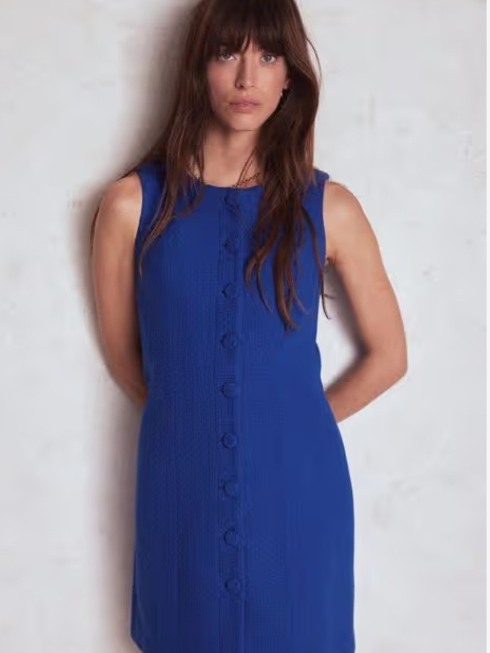 Like New - Boden Blue Sleeveless Mini Dress Size 6